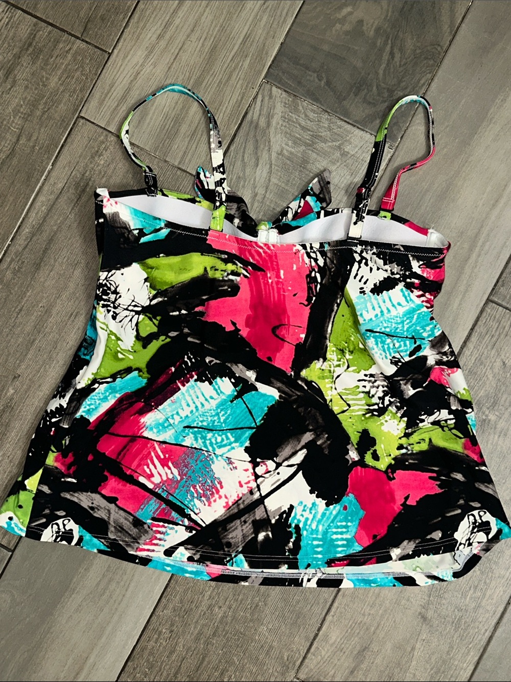 Croft & Barrow Floral Tankini Top Underwire Womens Size 18W - Picture 3 of 9